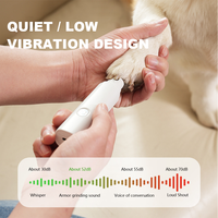 Lima Eléctrica Inalámbrica Profesional para Uñas de Mascotas, Juego de Herramientas para el Cuidado de las Patas de Perros y Gatos, Cortaúñas para Mascotas con Luz LED