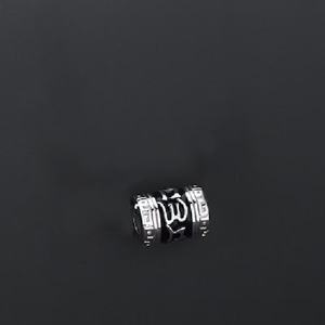 Collier <span class=keywords><strong>de</strong></span> <span class=keywords><strong>la</strong></span> <span class=keywords><strong>Vérité</strong></span> des Six Mots Coloré pour Hommes et Femmes, Style Chinois Chic, Tendance, Plaqué Argent, Pendentif Perles Chaîne Cœur Bambou - Product Image 5