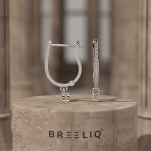 Pendientes de Aro con Diamantes VVS2, Color G, Corte Redondo, Joyería Fina Brillante, Regalo de Confianza para Mujeres - Product Image 4