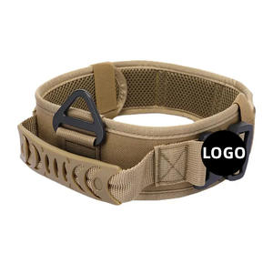 Collar de entrenamiento de perro de nailon táctico duradero de patrón sólido con mango de liberación rápida Collar de perro táctico ajustable al por mayor - Product Image 4