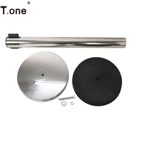 Poteau de délimitation rétractable en acier inoxydable avec revêtement noir en poudre, vente directe usine, durable pour usage intérieur/extérieur