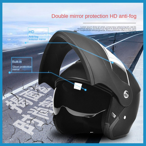 Chất liệu ABS Modular Mũ Bảo Hiểm Lật lên xe máy Mũ bảo hiểm với ánh sáng LED full mặt Mũ bảo hiểm xe máy - Product Image 2