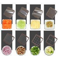 Hachoir et trancheuse à légumes en acier inoxydable, durable, facile à nettoyer, avec pieds antidérapants pour minimiser les rayures