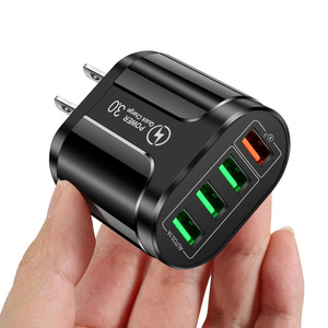 With US EU UK <strong>Plug</strong> <strong>in</strong> Stock 4 Ports <strong>USB</strong> Wall Charger 5V 5.1A Fast Charging Adapter QC 3.0 Power Supply - Product Image 1
