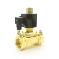 Vanne solénoïde en laiton Hoyan PU-40K 1 1/2 pouce normalement ouverte 2 voies pour eau/air/huile/gaz AC 380V-110V/DC 24V 10-150