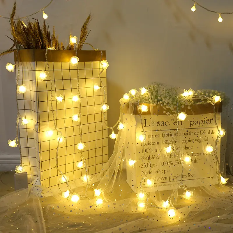 Hot selling design best price waterproof warm white led string lights for easter party decoration