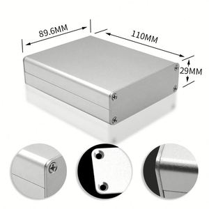 EBM Aluminum Extrusion Enclosure IP54 Control <b>Box</b> for Circuit Board Power Amplifier CNC Machined <b>Metal</b> Housing Hongfa HF-A-318 - Product Image 3