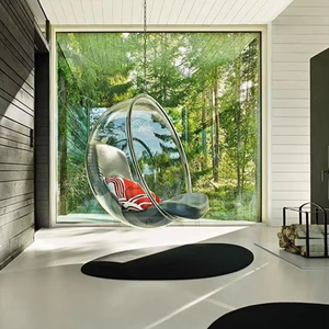 Doppia sedia a dondolo in metallo a sospensione con cuscino impermeabile per 2 persone da interno/esterno per hotel e parchi - Product Image 3