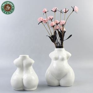 Vase en céramique pour <span class=keywords><strong>femme</strong></span> nue, simple, abstrait, européen, bras, <span class=keywords><strong>buste</strong></span>, portrait dans le salon, arrangement de fleurs, art corporel - Product Image 6