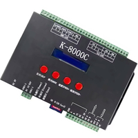 Iluminación inteligente Programable DMX512 Controlador de K-8000C SPI 1024 Píxeles Tarjeta SD Pixel Controlador LED