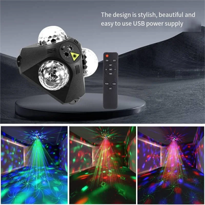 Nueva Bola Mágica Láser, Luz LED de Colores para Escenario, KTV, Ambiente Familiar, Control por Voz, Luz Estroboscópica para Fiestas Navideñas - Product Image 3