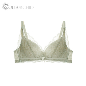 New Style Comfortable Wire Free Breathable Everyday <strong>pink</strong> 2 Piece <strong>Set</strong> Women's Bra <strong>Bikini</strong> Panty Lace <strong>Set</strong> Bow Padded Waist Logo - Product Image 6