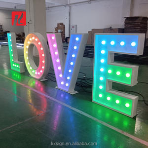 Kexian personalizado 4 pies 5 pies grande de metal iluminar la letra de la bombilla Baby Love Marry Me LED letras de la marquesina - Product Image 4