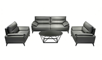 Canapé modulaire élégant en cuir PU de style italien |   Meubles commerciaux sur mesure pour bureau, villa, salon - Confortables