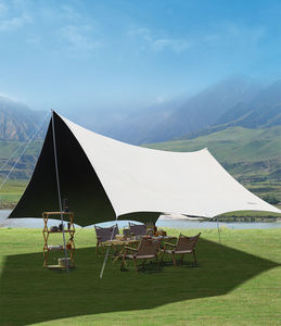 Luxury Outdoor <b>Canopy</b> Tent Black Waterproof <b>Sunshade</b> Butterfly Design Beach Awning Rainproof 20 One Bedroom Camping Equipment - Product Image 1