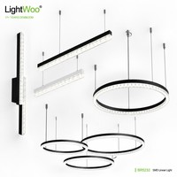 Nouvelle arrivée, luminaire linéaire en cristal architectural LED, connexion sans soudure, 110 lm/W, 3 CCT réglables, luminaire suspendu pour escalier, design exquis
