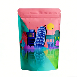 Custom Logo Low MOQ Digital Print Biodegradable mm Sachets Aluminum Foil Zip Lock Self Heat Seal Stand Food Smell Proof Pouch - Product Image 2