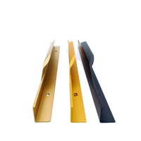 Poignée de meuble en alliage d'aluminium noir mat de 200 mm à 2700 mm pour armoire de chambre, commode, tiroir, design moderne DTA