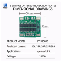 BMS LiFePO4 3S 10A 15A 20A 25A 30A con función de equilibrio, adecuado para productos de PCB y PCBA de dispositivos electrónicos