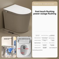 WC intelligent pour petits espaces domestiques avec réservoir intégré, bouclier anti-éclaboussures, sans restriction de pression d'eau, ensemble WC