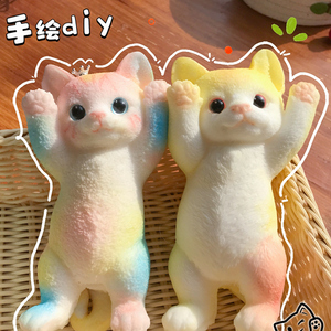 Jouets à presser chaton faits main, nouveaux jouets sensoriels anti-stress, chaton simulé, jouet fidget en TPR, chaton souple - Product Image 4