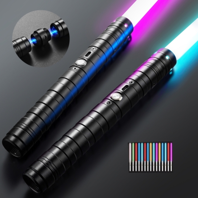 Warwolf 2pcs 15 Colors USB Light-up Sword Toys Metal Lightsaber Hilt Lgt Lightsaber