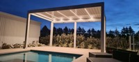Dernier design moderne, gazebo en alliage d'aluminium thermolaqué personnalisé, résistant à la chaleur, pour la décoration de jardin, écologique