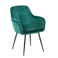 Chaise de salle à manger en tissu velours, accoudoir doux, pour restauration rapide, restaurant, bar, maison, prix le plus bas, Offres Spéciales