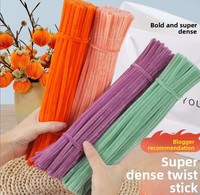 Kit Fai-da-Te per Artigianato: Bastoncini Intrecciati Colorati, Aste in Peluche Extra-Dense, Modelli in Colori Pastello LH-265, Artigianato Fatto a Mano all'Ingrosso