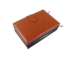 Carnet de voyage en cuir pu de taille personnalisée de fournisseur chinois