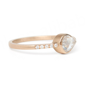 Anillo de Plata de Ley 925 con Forma de Lágrima y Circonita Blanca, Anillo de Diamante Moissanita, Anillos Más Vendidos - Product Image 2