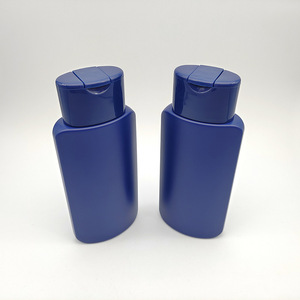 Pe Sữa rửa mặt Chai 200ml Matte màu xanh nhựa phẳng bóp chai với Flip cap cho nam giới dầu gội Lotion chăm sóc da bao bì - Product Image 3