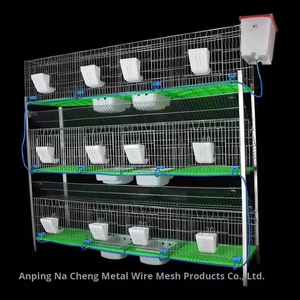 Çiftlik kullanılan 3-Tier çelik tavşan evi yeni durum kalınlaşmış 12-24 yuvası bebek tavşan kafesi - Product Image 5