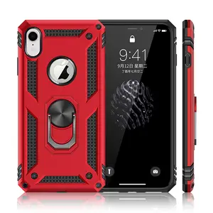 Voor Iphone 15 Pro Max Pantser Met Ring Kickstand Schokbestendige Mobiele Case Voor Apple Iphone 11 Pro Max