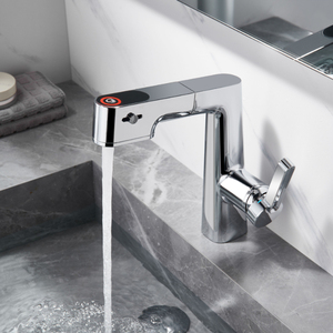 <span class=keywords><strong>Rubinetto</strong></span> per lavabo estraibile con Display digitale in rame <span class=keywords><strong>bianco</strong></span> girevole e telescopico di bellezza per acqua calda e fredda - Product Image 6