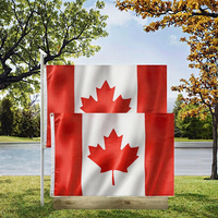 Drapeau du Canada en polyester sérigraphié, léger, avec œillets en laiton, double couture, pour usage automobile et extérieur