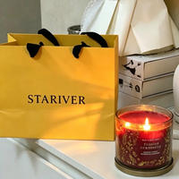 Sac cadeau en papier mat jaune chaud avec poignée en ruban noir, logo imprimé personnalisé, sac de shopping de luxe pour boutique