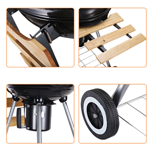 Griglia per Barbecue Vietnamita all'Ingrosso, <span class=keywords><strong>in</strong></span> Acciaio Nero con Ruote <span class=keywords><strong>in</strong></span> <span class=keywords><strong>Plastica</strong></span> - Product Image 6
