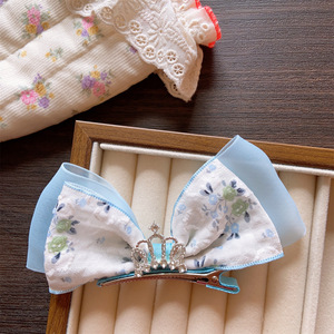 Barrettes à <span class=keywords><strong>cheveux</strong></span> florales de style coréen pour filles, barrettes à <span class=keywords><strong>cheveux</strong></span> <span class=keywords><strong>couronne</strong></span> de princesse printanières, accessoires pour <span class=keywords><strong>cheveux</strong></span> d'enfants - Product Image 4