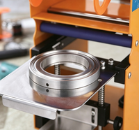 Machine de scellage de gobelets manuelle et automatique, scelleuse de gobelets à bulles commerciale pour les magasins de thé au lait, équipement de scellage de gobelets en plastique