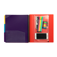 OEM/ODM 24 Poches Rouge Noir Poly Organisateur de Projet Lettre Format Papier Document Présentation Dossier PP Manille Fichier Sac Motif