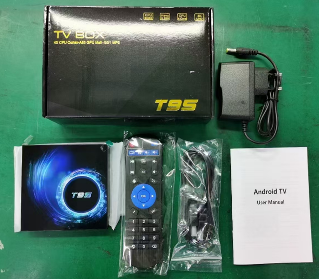 T95 Set-top Box Allwinner H616 Android 10 4GB/32GB WiFi Built-in IPTV NF OTT streaming media player Set-top Box