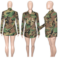 Produk Tren 2026 Jaket Kargo Kamuflase Wanita Jaket Camo Mantel untuk Wanita