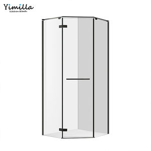 Fabricants <span class=keywords><strong>de</strong></span> cabines <span class=keywords><strong>de</strong></span> <span class=keywords><strong>douche</strong></span> sur mesure, cabine <span class=keywords><strong>de</strong></span> <span class=keywords><strong>douche</strong></span> en forme d'angle Black Diamond avec cadre en acier inoxydable 304 - Product Image 6