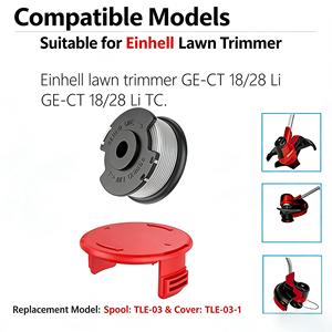 Replacement Garden Robotic Lawn Mower Parts Trimmer Line Spool Cap Cover TLE-03-1 For Einhell GE-CT 18/28 Li 18/28 Li TC - Product Image 5