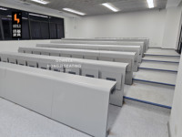 Meubles de salle de conférence bon marché avec tiroir, pupitre et chaise d'école, prix des chaises d'enseignant en bois, chaises d'élève pour salle de classe