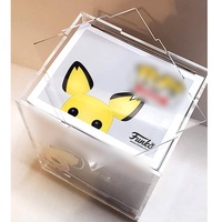 Lot de 2 boîtes de présentation transparentes pour figurines avec couvercle magnétique et languettes d'empilage sur le dessus et le dessous