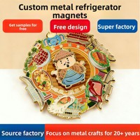 Nouveau Aimant de Réfrigérateur Personnalisé en Métal Émaillé Peint, Finition Cuite, Cadeau Artisanal Créatif, Thème Urbain, Inspiré de l'Anime Culturel, Mignon