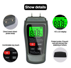 Portable numérique 2 broches <span class=keywords><strong>bois</strong></span> sciure humidimètre affichage LCD dispositif de mesure d'humidité <span class=keywords><strong>pour</strong></span> <span class=keywords><strong>bois</strong></span> <span class=keywords><strong>bois</strong></span> <span class=keywords><strong>bois</strong></span> - Product Image 2