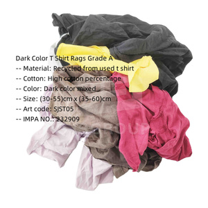 بالجملة ملونة داكنة ممسحة القماش صناعة باستخدام القطن تي شيرت الصناعي تنظيف ممسحة الاغلفة - Product Image 2